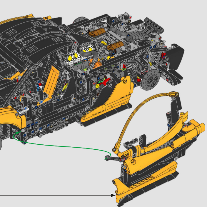 Yellow Assembled Sports Car 1: - Lego Set Technic review and price