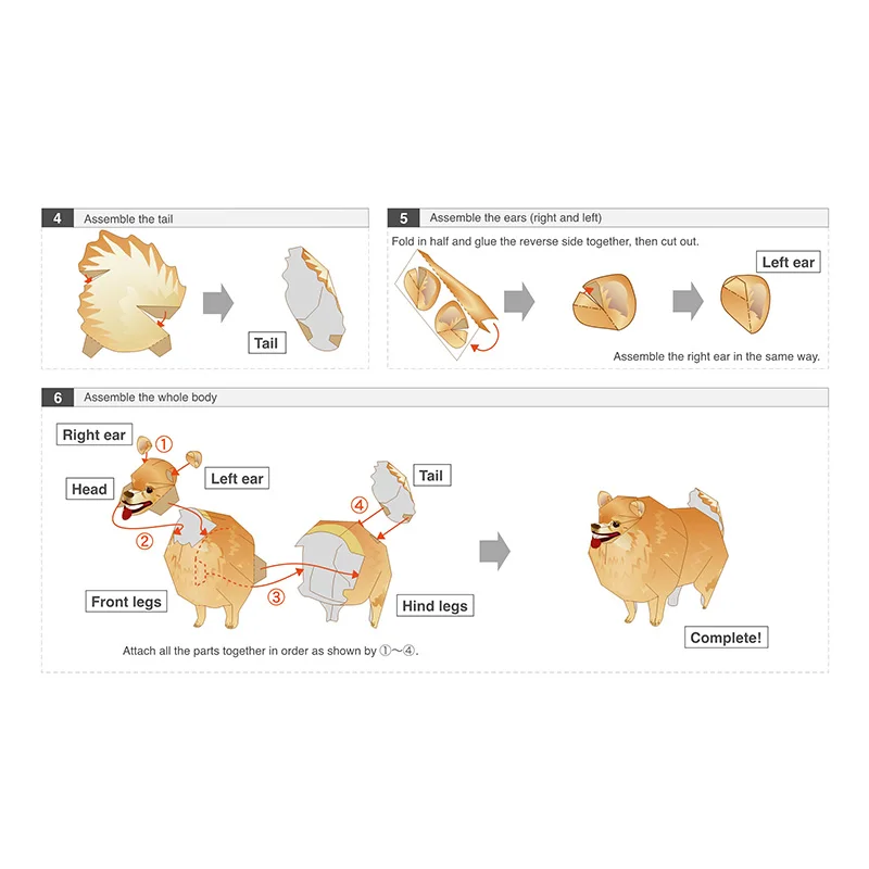 Pomeranian Dog Folding Origami - Kids Toys Dog review and price