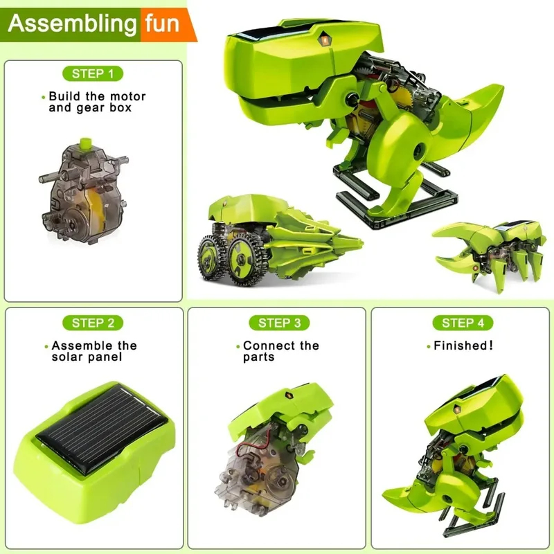 3-in-1 Solar Robot Kit, Dinosa - Kids Toys 10 Year Old review and price