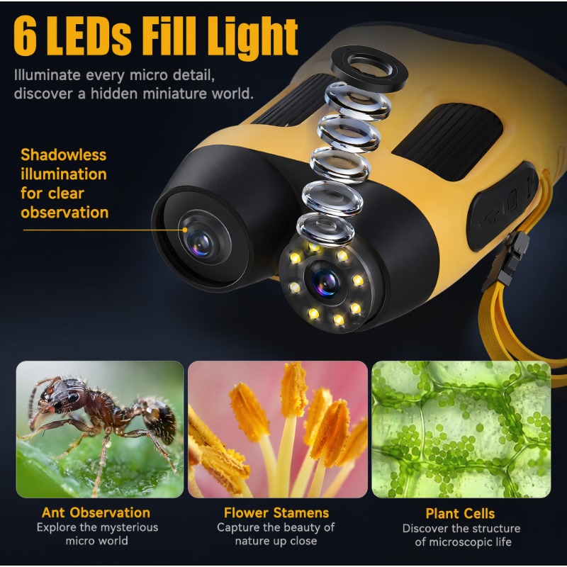 Microscope Camera 4K 1000X Dig - Kids Toys Top View review and price
