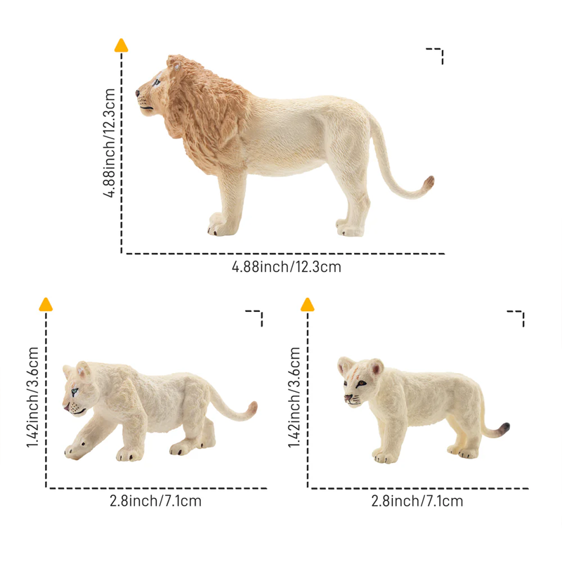 6Pcs Simulation White Lion Fam - Kids Toys Latest review and price