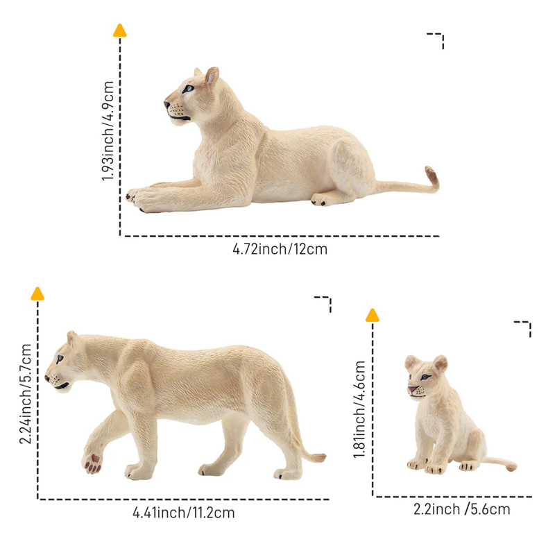 6Pcs Simulation White Lion Fam - Kids Toys Latest review and price