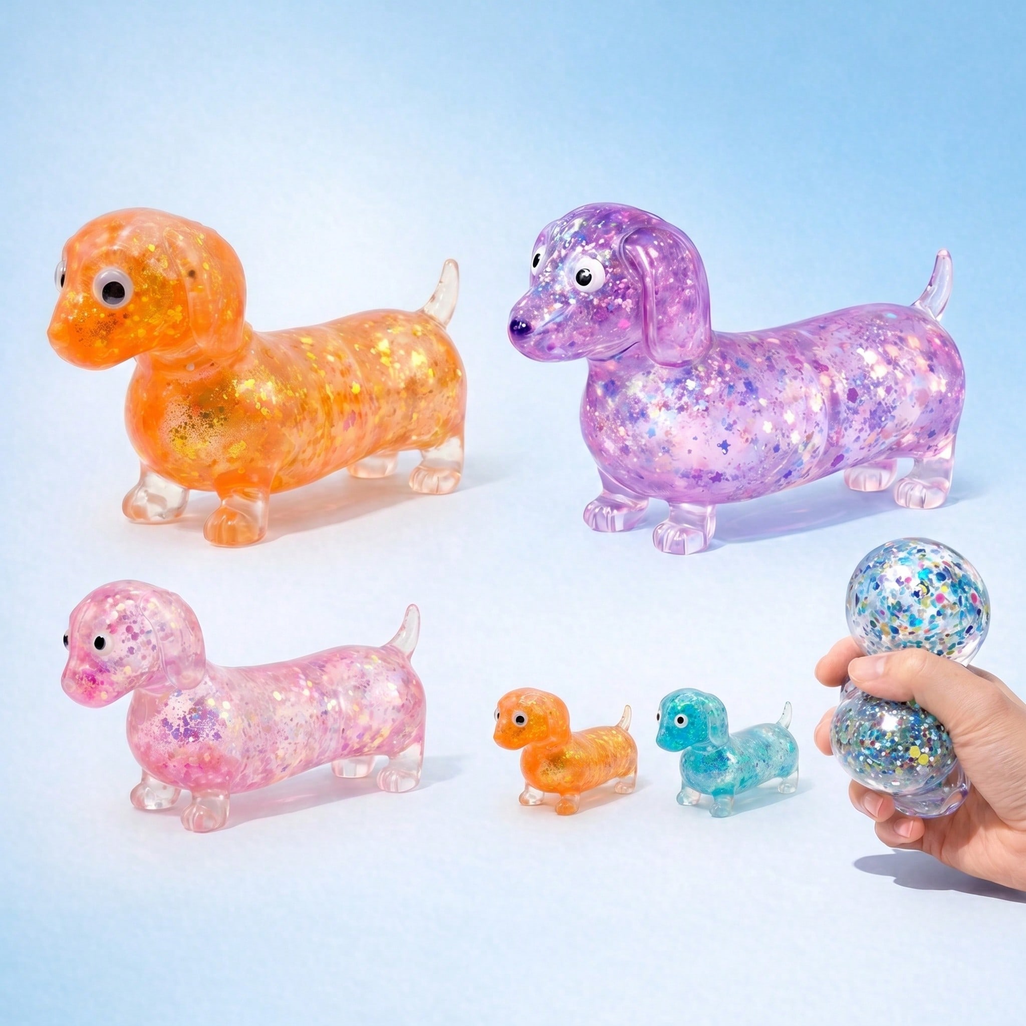 1Pc Transparent Colorful Dachs - Kids Toys Dog review and price
