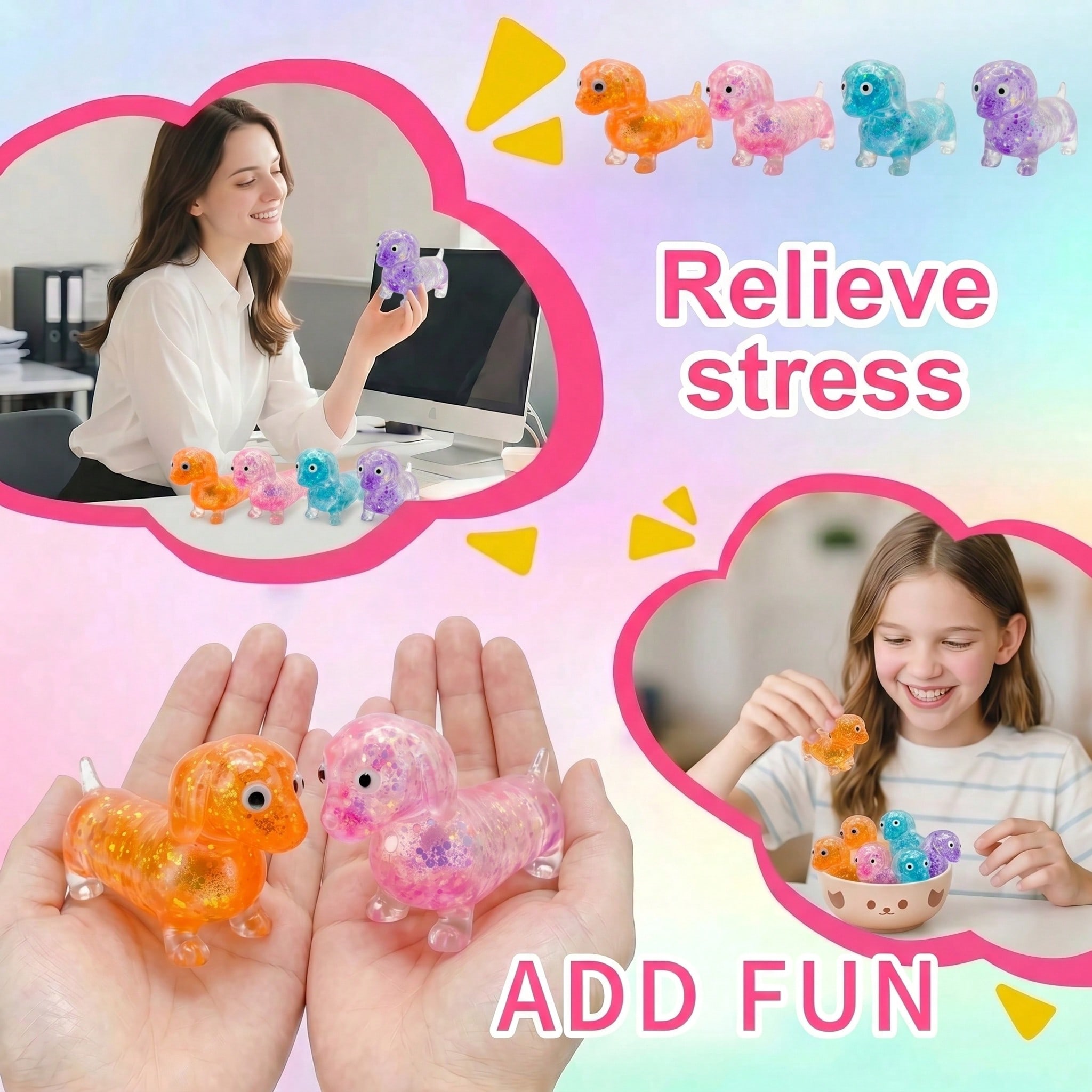 1Pc Transparent Colorful Dachs - Kids Toys Dog review and price