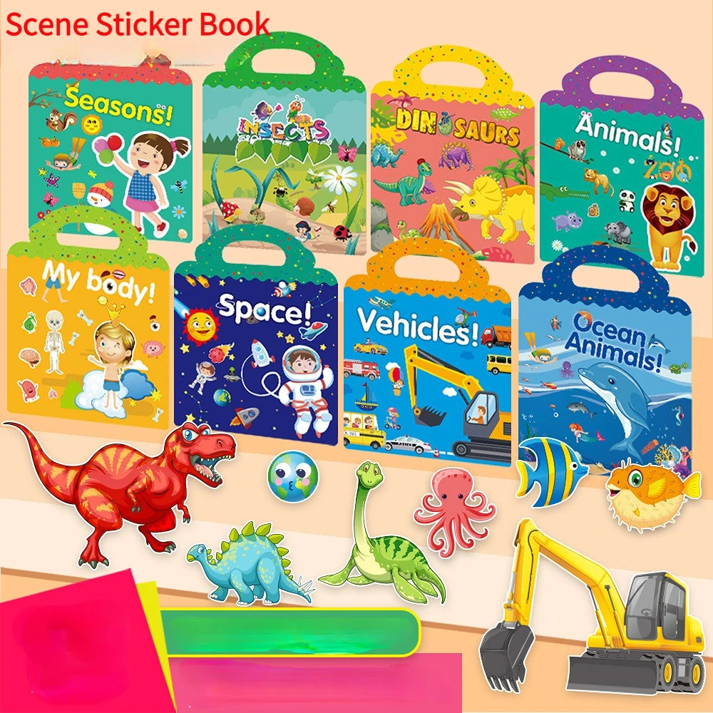 Kids Reusable Sticker Book Mul - Kids Toys 10 Year Old review and price
